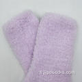 Chaussettes confortables en microfibre épais violettes